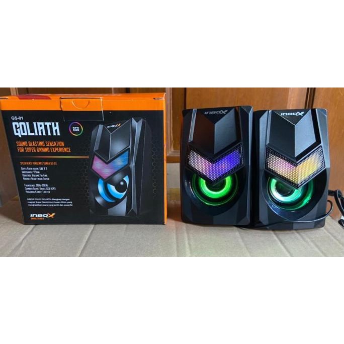 Jual Speaker Usb Gaming PC Komputer Inbox Goliath Gs01 Super Bass RGB