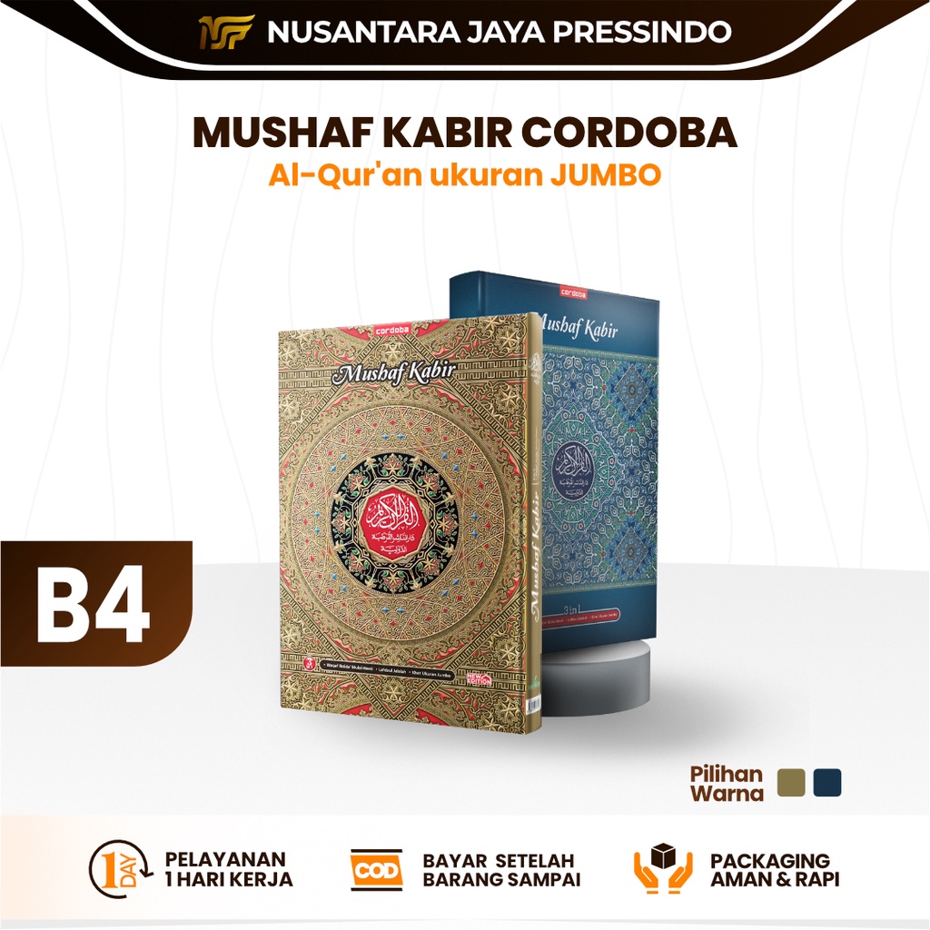 Jual Al Quran Jumbo MUSHAF KABIR 3 In 1 Waqaf Ibtida Al Quran Lansia