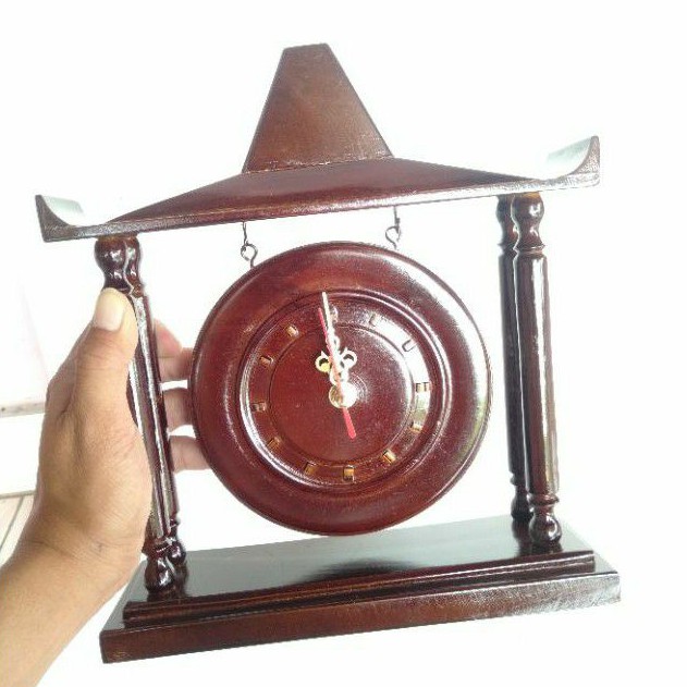 Jual Jam Meja Unik Bentuk Gong Joglo Shopee Indonesia