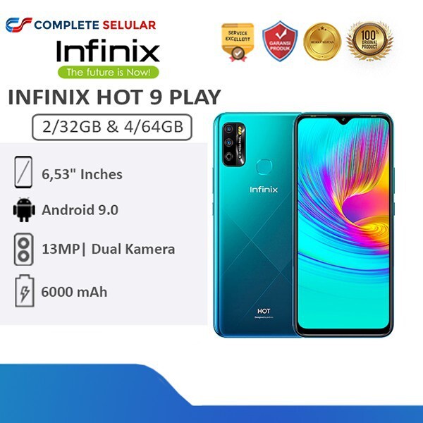 Infinix Hot Play Ram Gb Rom Gb Garansi Resmi Tahun Shopee