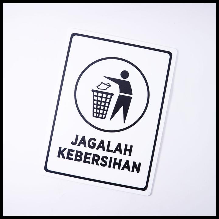 Jual Sign Board Akrilik Jagalah Kebersihan Shopee Indonesia