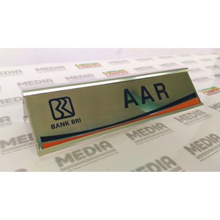 Jual Nama Meja Name Desk Stainless Gravir Berholder Aluminium X Cm