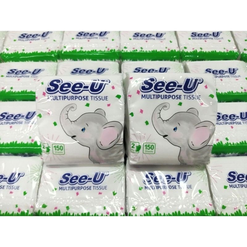 Jual Tissue Tisu See U 150 Sheet See U Multipurpose Pop Up Gajah 150