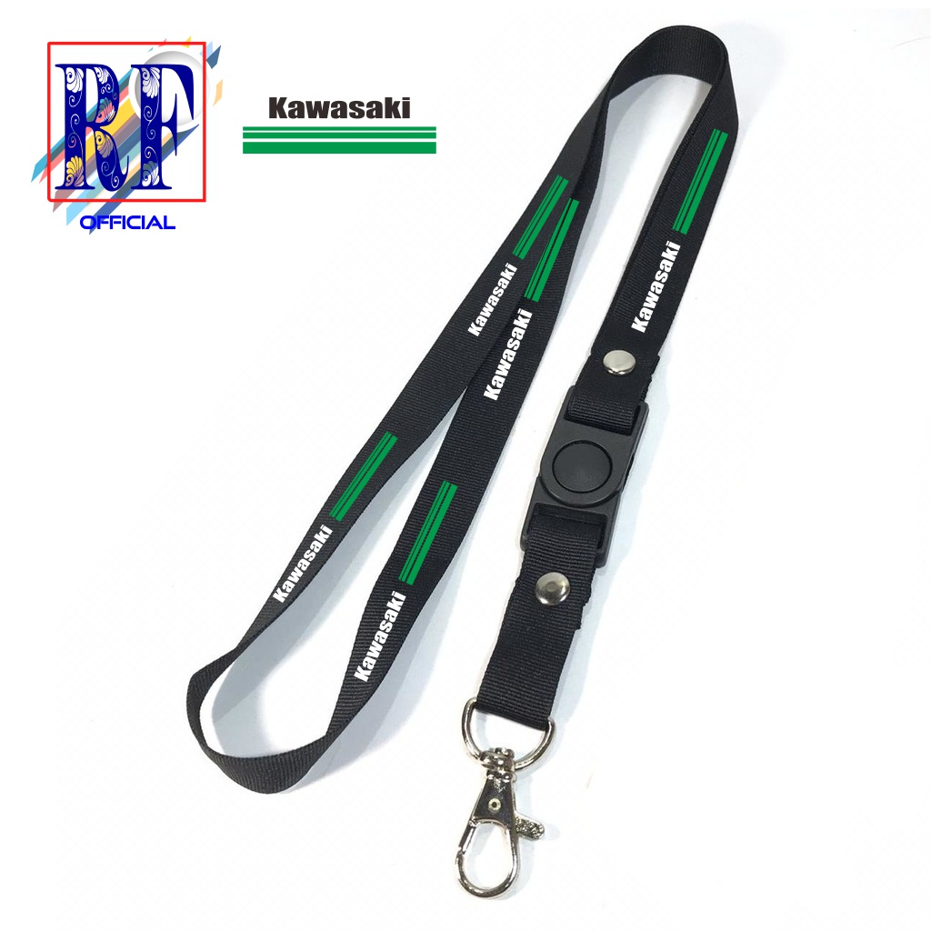 Jual Gantungan Kunci Kawasaki Logo Otomotif Tali Lanyard Band Gantungan