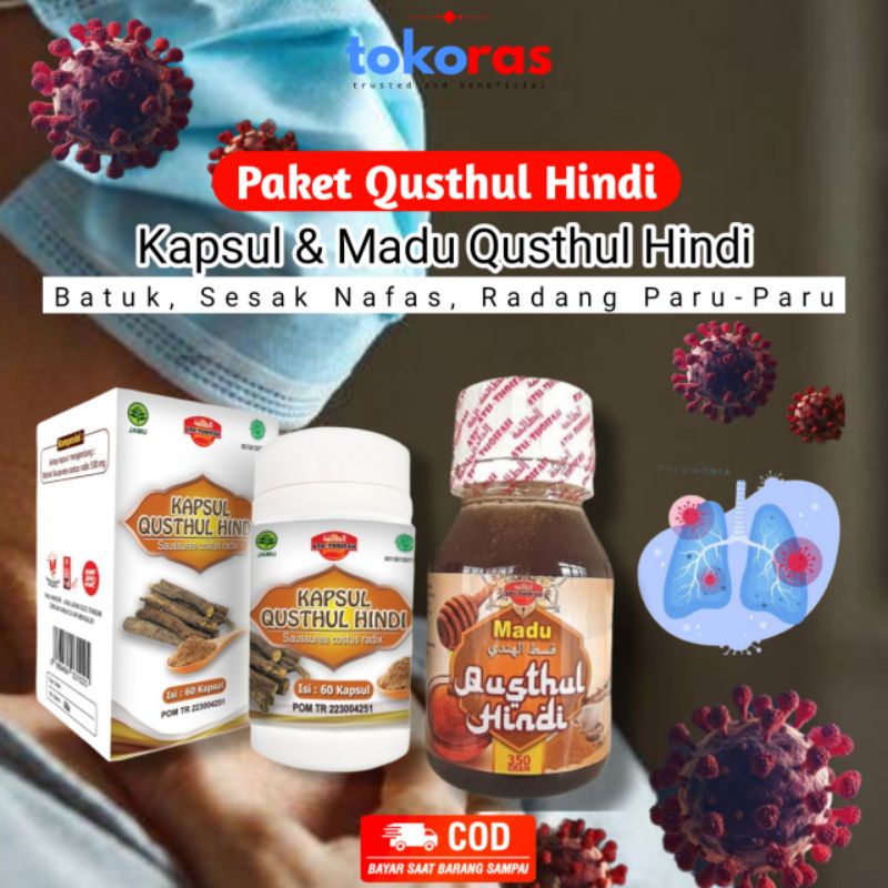 Jual Qusthul Hindi Kapsul Dan Madu BPOM Quds Al Hindi Sesk Nafas