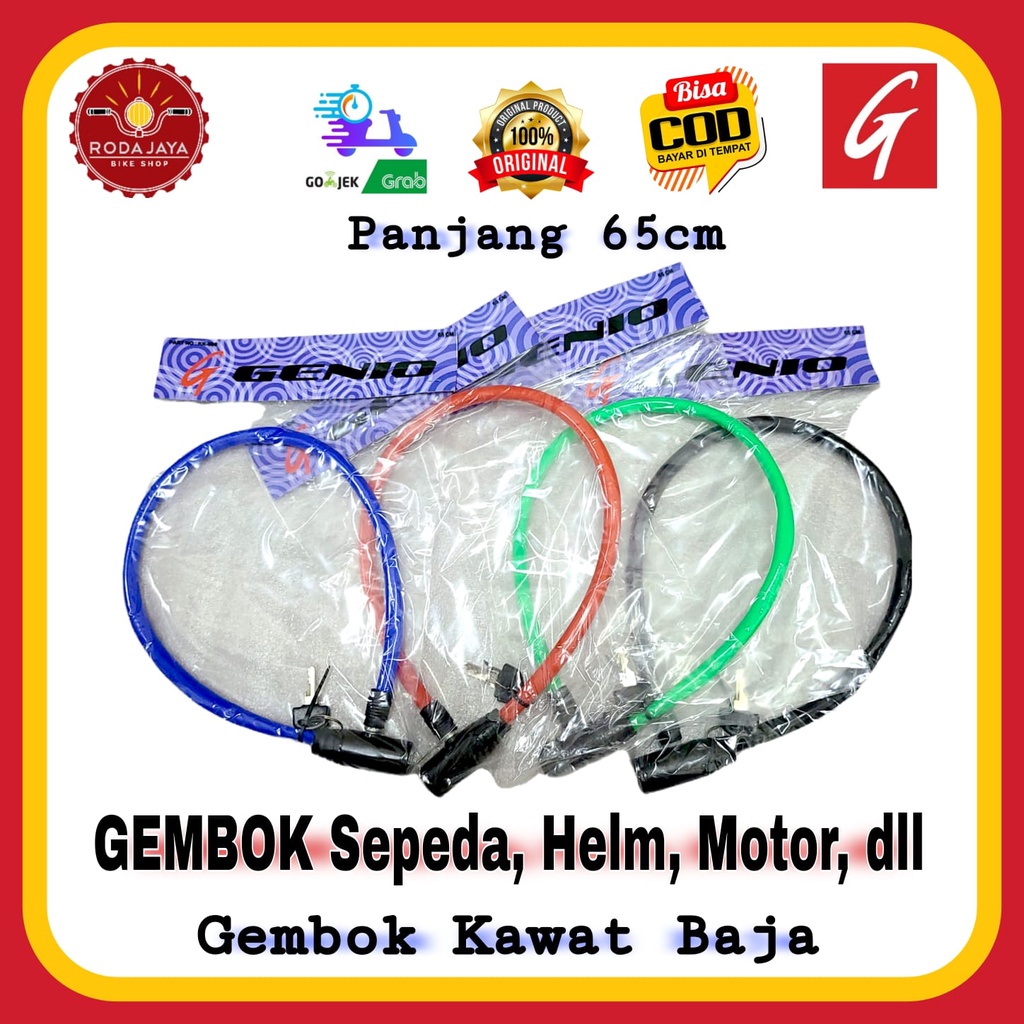 Jual Genio Kunci Gembok Sepeda Helm Motor Shopee Indonesia