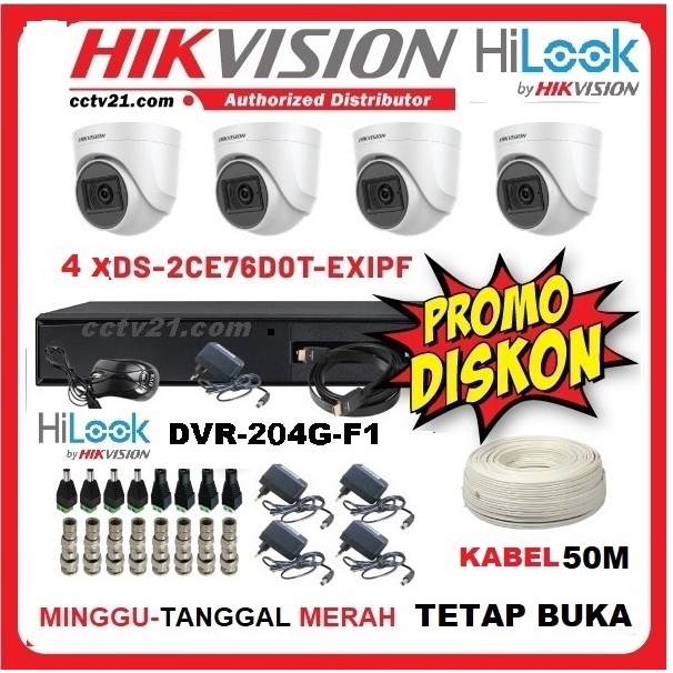 Jual Paket Lengkap Kamera Hikvision Mp Dvr Hilook G F By