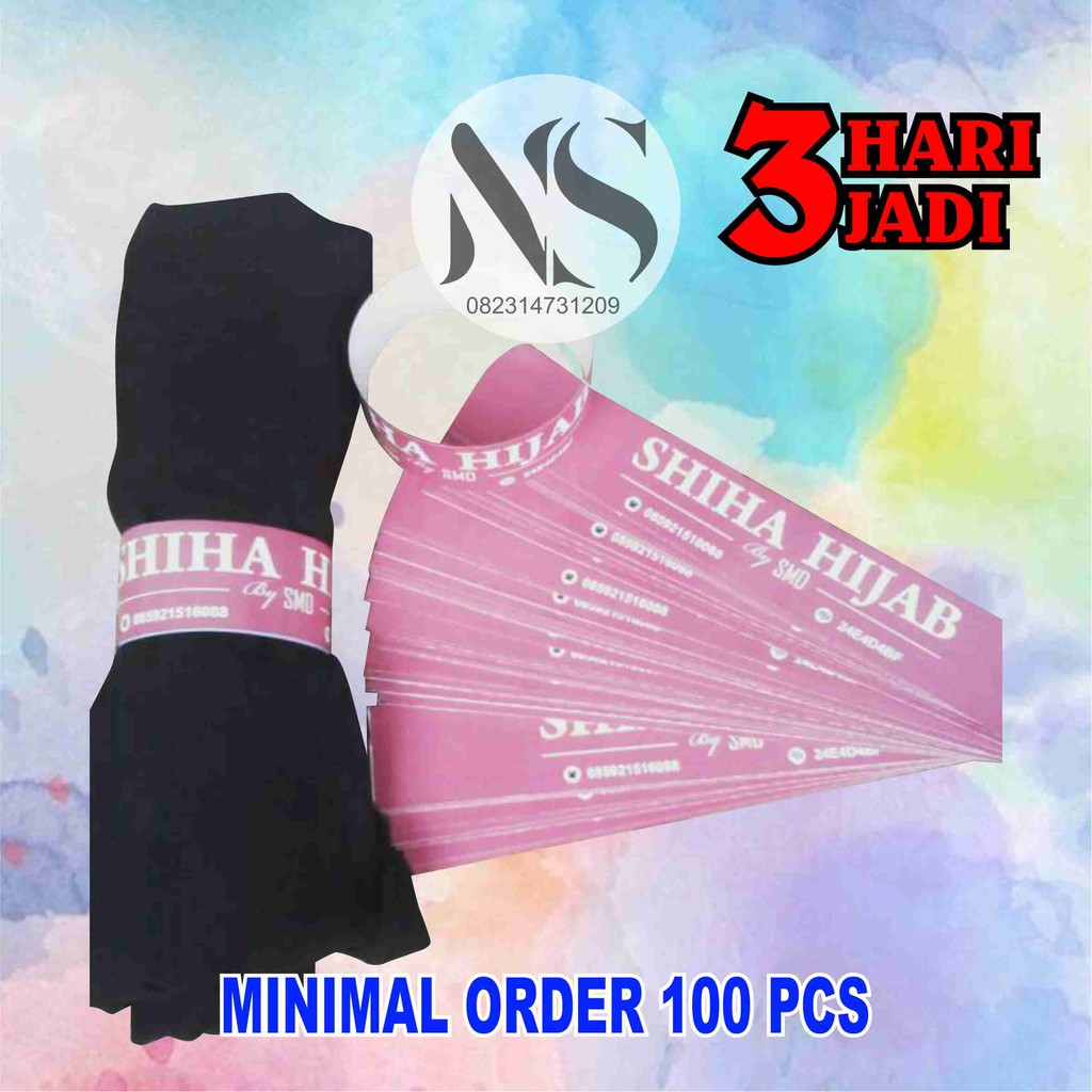 Jual ROLL HIJAB LABEL HIJAB PENGIKAT HIJAB CUSTOM DESAIN Shopee