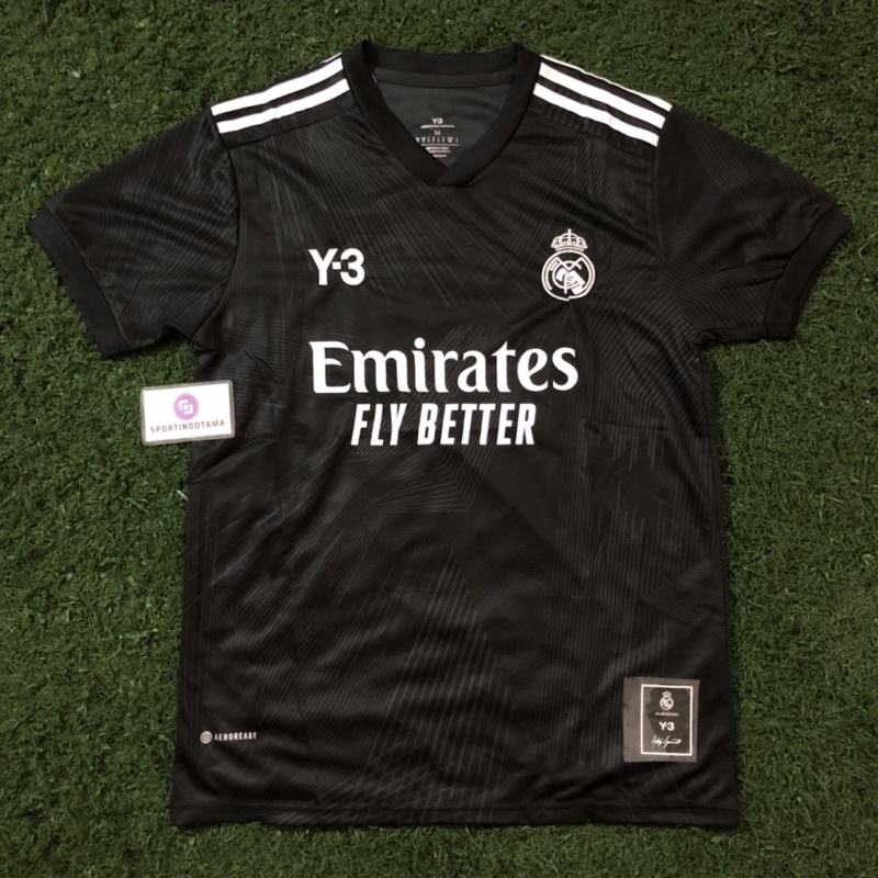 Jual Jersey Real Madrid Y3 Black Terbaru 2021 2022 Baju Bola Madrid Y3