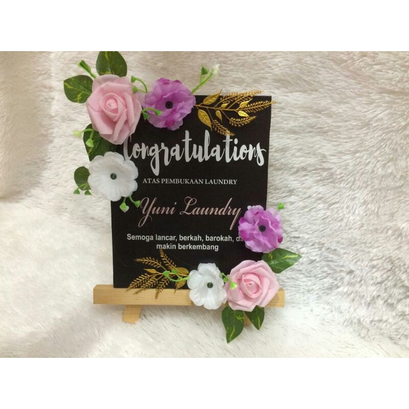 Jual Size Mini Papan Karangan Bunga Ucapan Mini Congratulation Kado