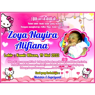 Jual Banner Spanduk Mmt Aqiqah Syukuran Kelahiran Bayi Shopee