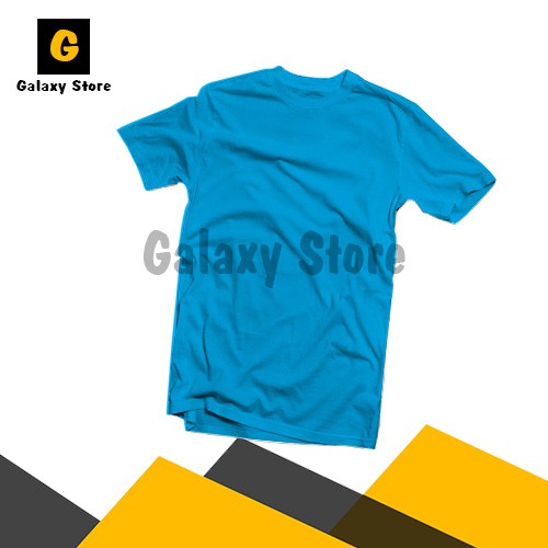 Jual Kaos Polos Biru Turkish Muda Cotton Combed S Premium Lengan