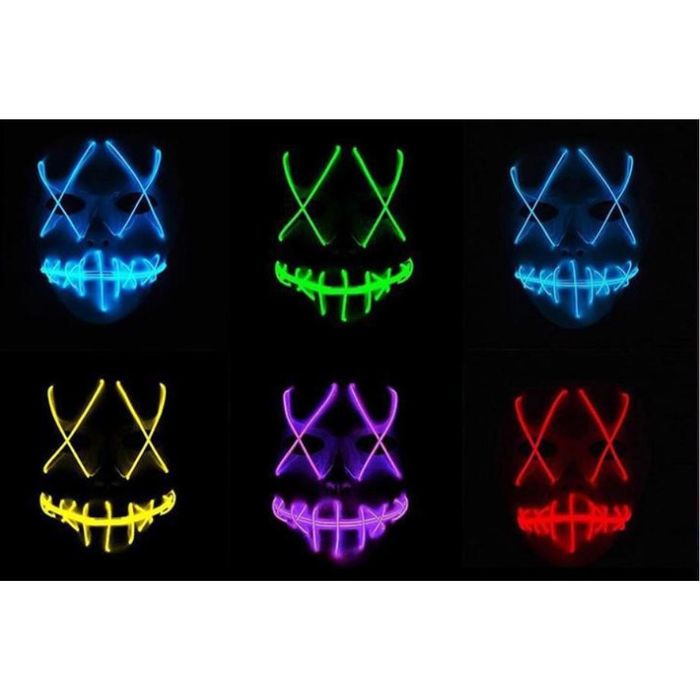 Jual Topeng Masker Led Full Face Hallowen Clubbing Mask The Purge