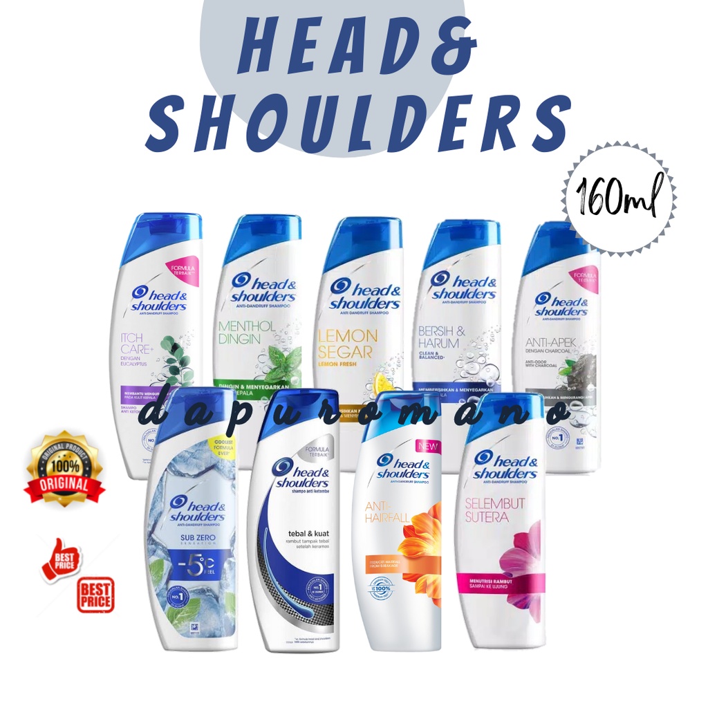 Jual Head Shoulders Shampoo 160 ML All Varian Shopee Indonesia