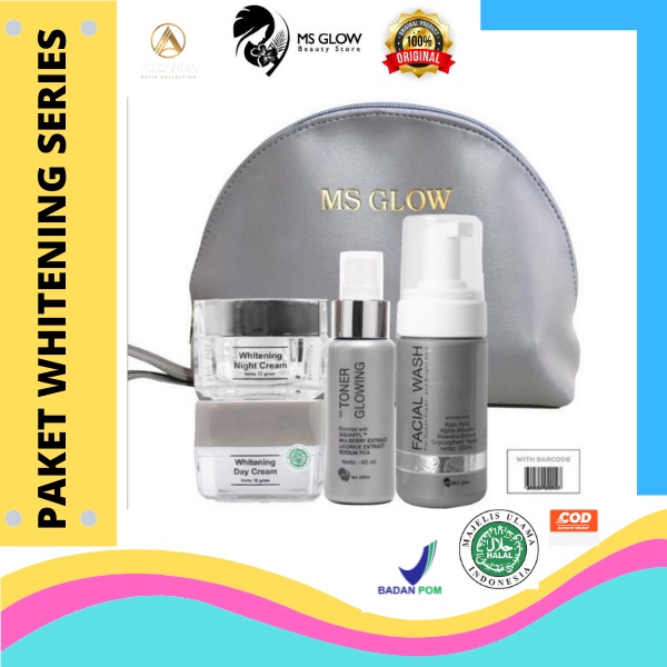 Jual PAKET WAJAH MS GLOW WHITENING SERIES SKINCARE MS GLOW PAKET MS