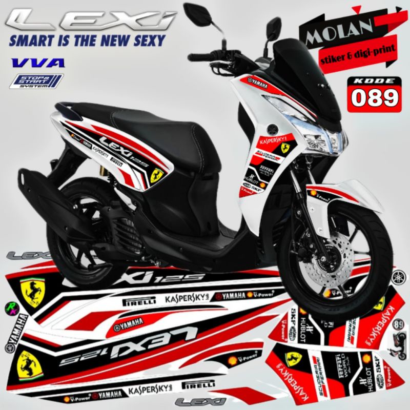 Jual Decal Sticker Striping Variasi Yamaha LEXI 125 FERARRI Decal