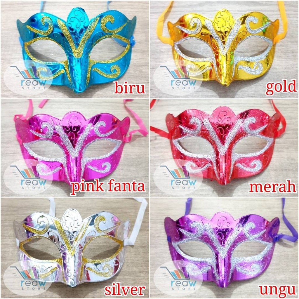 Jual Topeng Pesta Party Mask Topeng Masquerade Aneka Warna Plastik