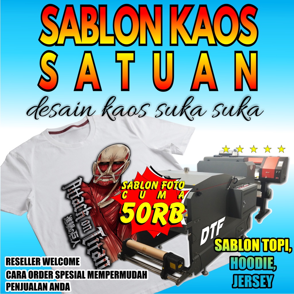 Jual Kaos Custom Kaos Sablon Custom Satuan Desain Suka Suka Full Color