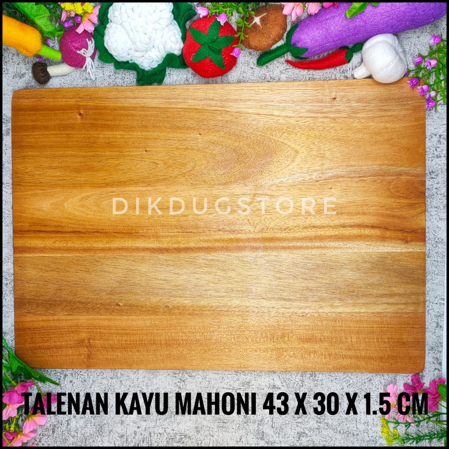 Jual Talenan Kayu Mahoni Besar Alas Adonan Cutting Board Pastry