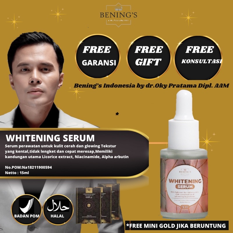 Jual SERUM WHITENING BENING SKINCARE DR OKY PRATAMA MENCERAHKAN