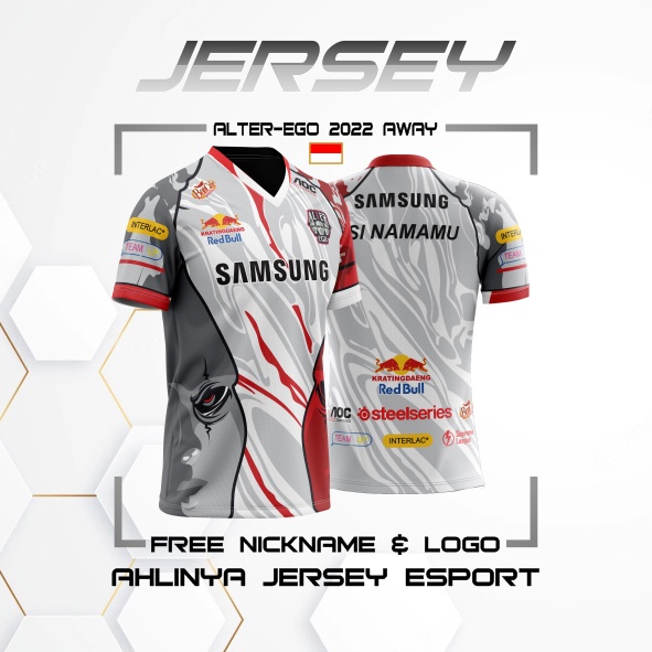 Jual JERSEY KAOS ALTER EGO ESPORT AWAY TERBARU FULL PRINTING MPL GRATIS