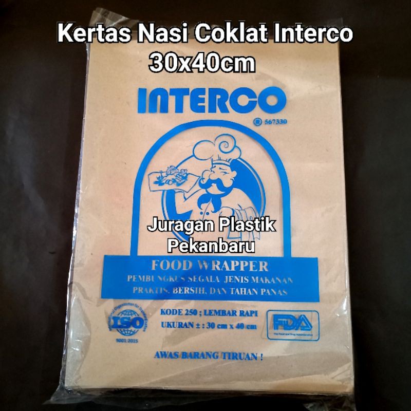 Jual Kertas Nasi Coklat Interco 2 Kg Food Wrapper Pembungkus Makanan