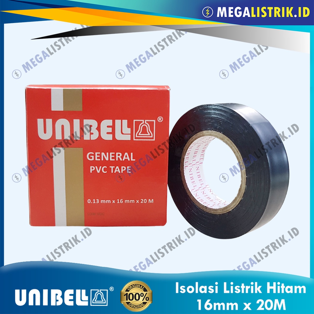 Jual Unibell Isolasi Listrik Hitam Unibel Selotip Pvc Tape Solasi