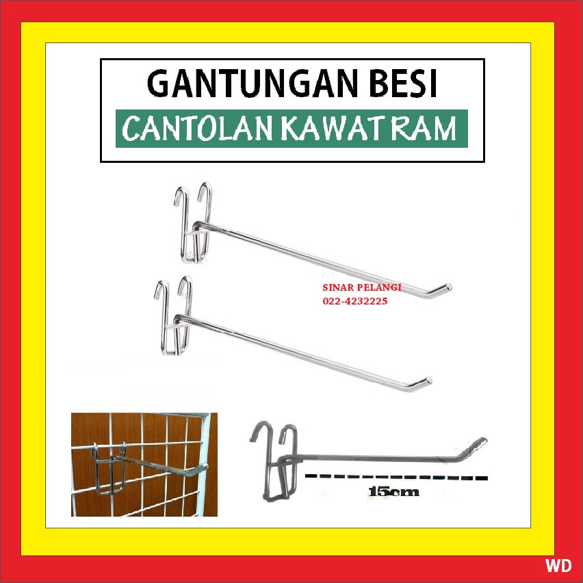 Jual Gantungan Besi Cantelan Ram Pajangan Cantolan Hook