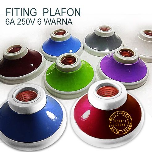 Jual 6A Fitting Plafon Warna Warni Fiting Plafon Kotak Persegi Rumah