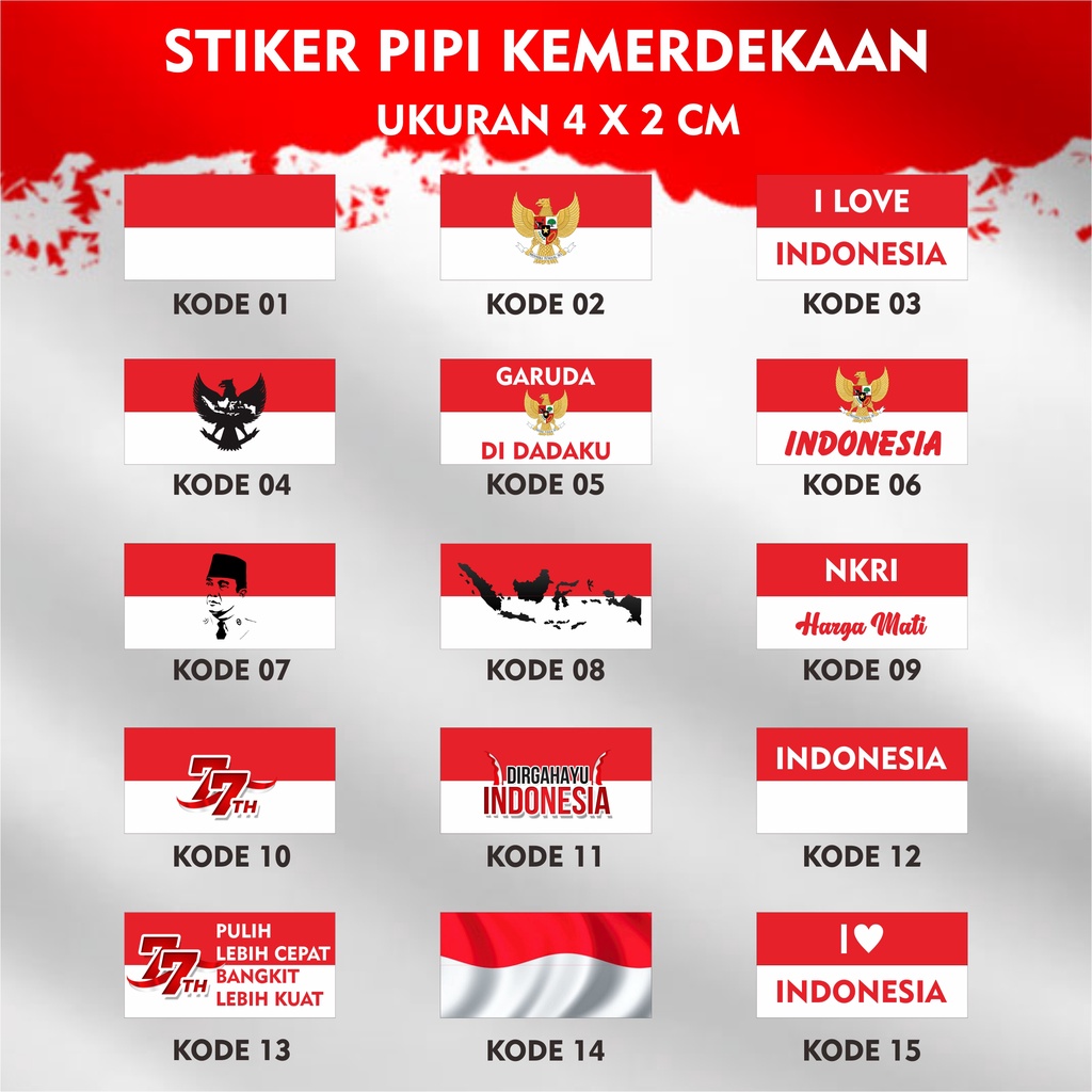 Jual Stiker Bendera Pipi Kemerdekaan Minimal Pcs Shopee Indonesia