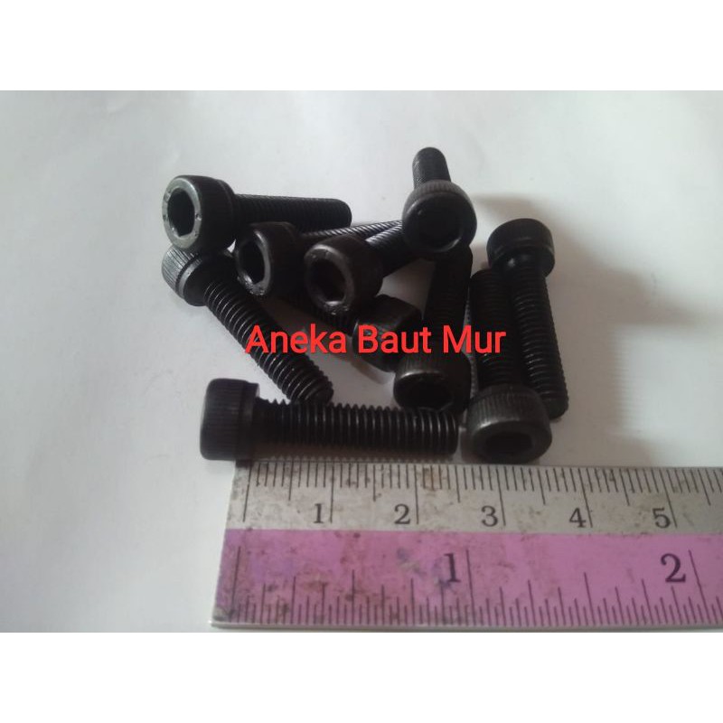 Jual Baut L Baja Hitam Ukuran M8 X 25 Atau Baut Drat 12 Panjang 2 5cm