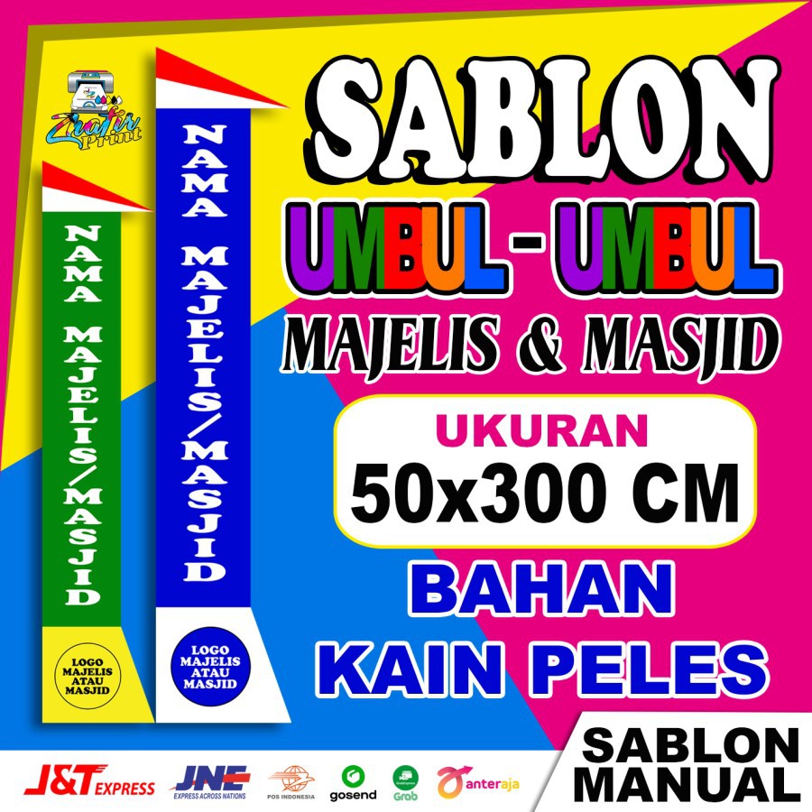 Jual Umbul Umbul Custom Majelis Masjid Pesantren Yayasan