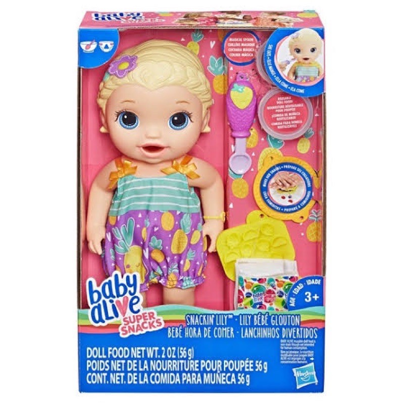 Jual Baby Alive Snackin Lily Blonde Hair Snacking Dolls Original Hasbro