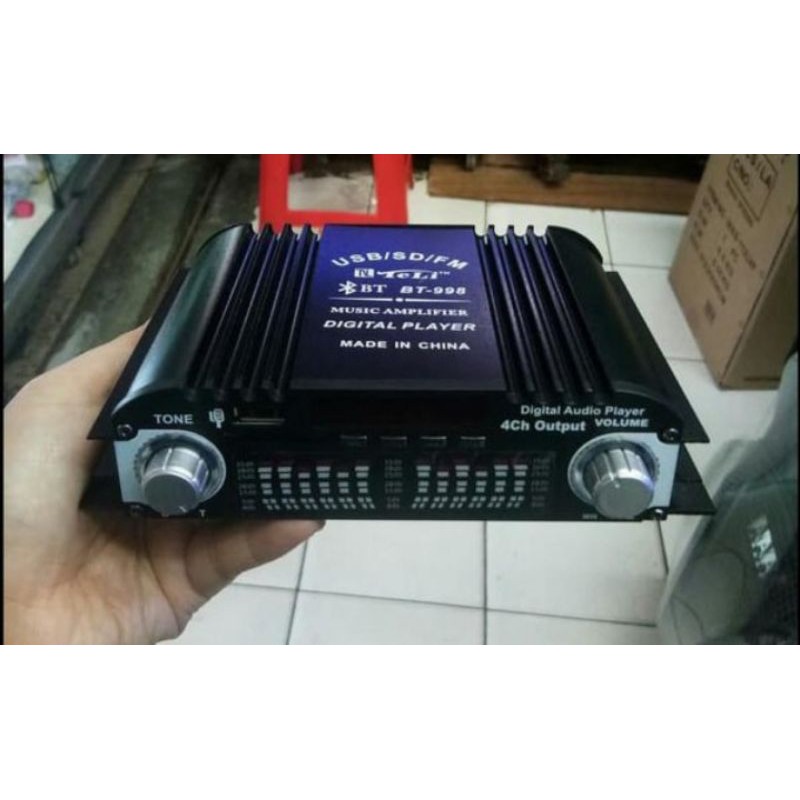 Jual Power Amplifier Mobil Channel Teli Bt Bluetooth Usb Mp Ac