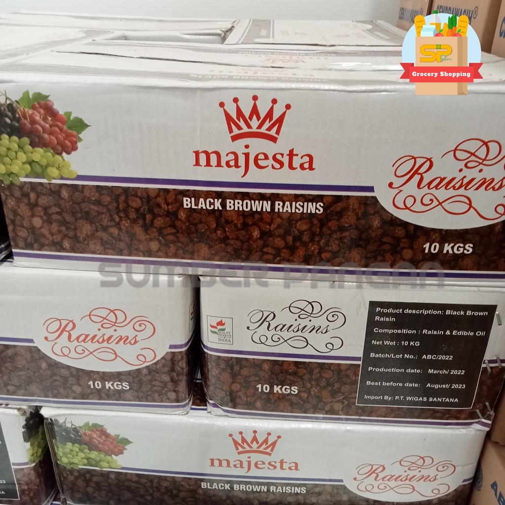 Jual MAJESTA Kismis Black Brown Raisin India 10Kg Kismis Hitam