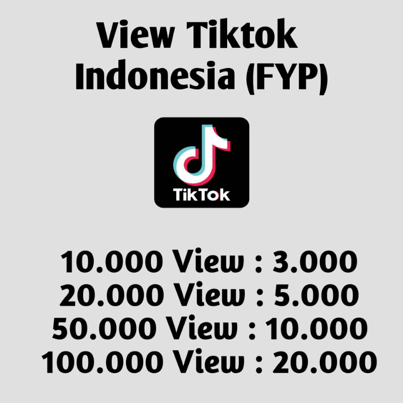 Jual View Tiktok Indonesia Fyp Shopee Indonesia