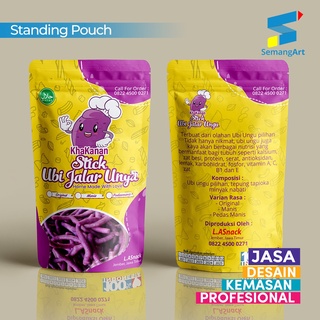 Jual Jasa Desain Kemasan Standing Pouch Packaging Makanan Profesional