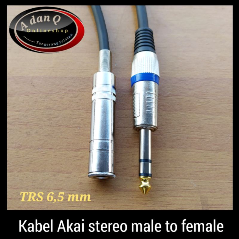 Jual Kabel Jack Akai Stereo Male To Female Extension TRS 6 5 Male To