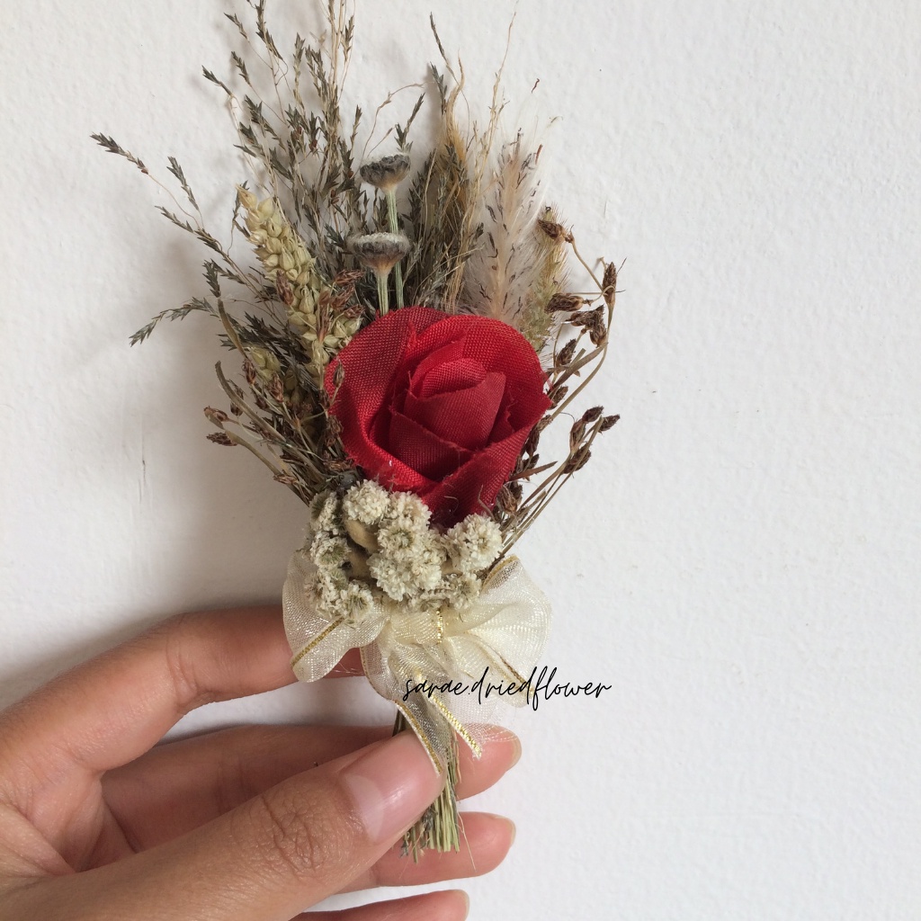 Korsase Bunga Jas Pengantin Dried Flower Shopee Indonesia