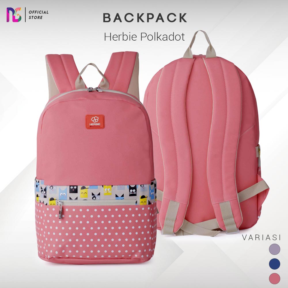 Jual Tas Ransel Wanita Ransel Cewek Herbie Pink Tas Backpack Free