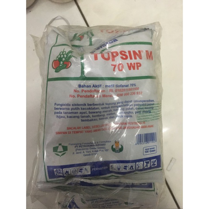 Jual Fungisida Topsin M Wp Gr Pembasmi Busuk Batang Dan Londot