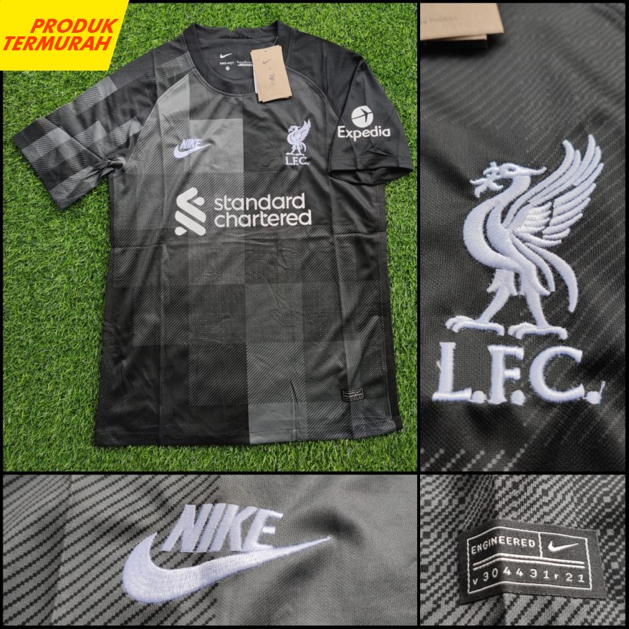 Jual JERSEY BOLA LIVERPOOL GK HITAM 2021 2022 GRADE ORI Shopee Indonesia