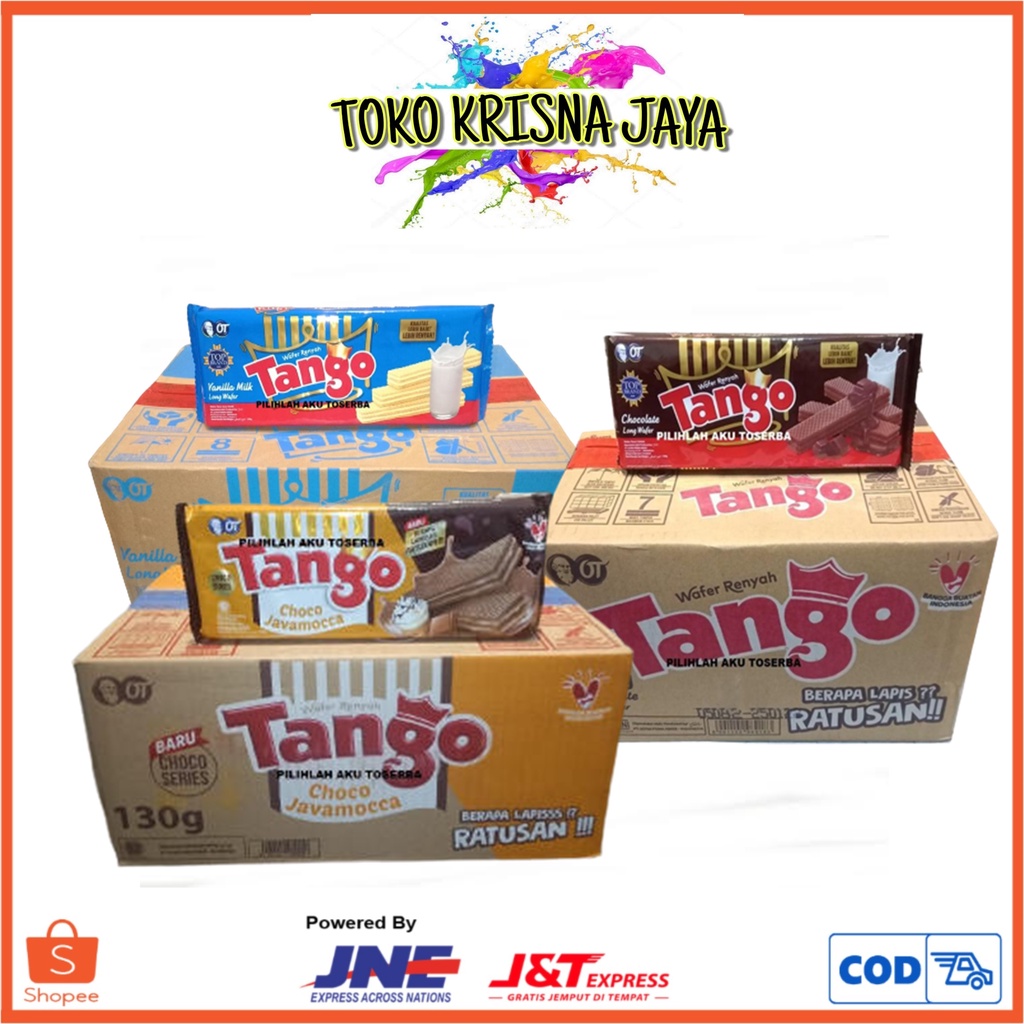 Jual Dus Tango Wafer Long Last Rasa Coklat Vanila Bubble Gum