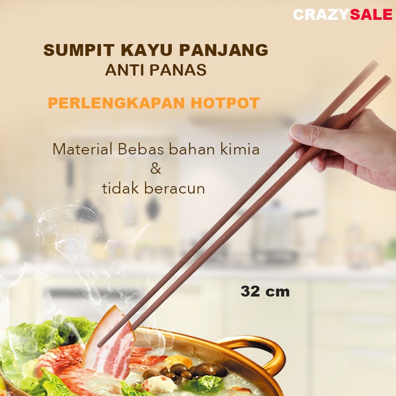 Jual Sumpit Kayu Panjang Kuah Sup Hotpot Bahan Bebas Kimia Foodgrade