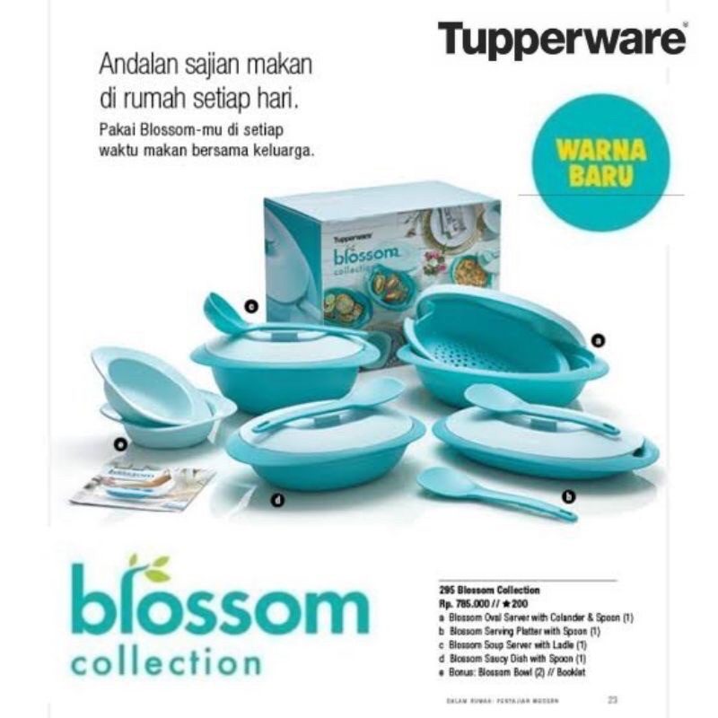 Jual TUPPERWARE Blossom Collection Set Wadah Saji Tosca Shopee Indonesia