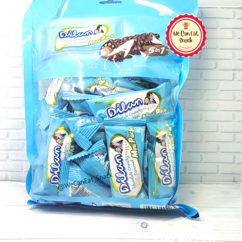 Jual Dilan Chocolate Crunchy Caramel Mini Pack Bag 1 Bag Isi 25 Pcs