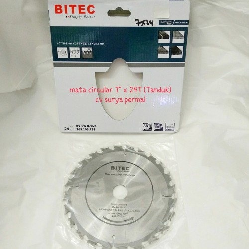 Jual MATA PISAU KAYU GERGAJI MESIN CIRCULAR SAW BLADE BITEC BOSCH 7 X