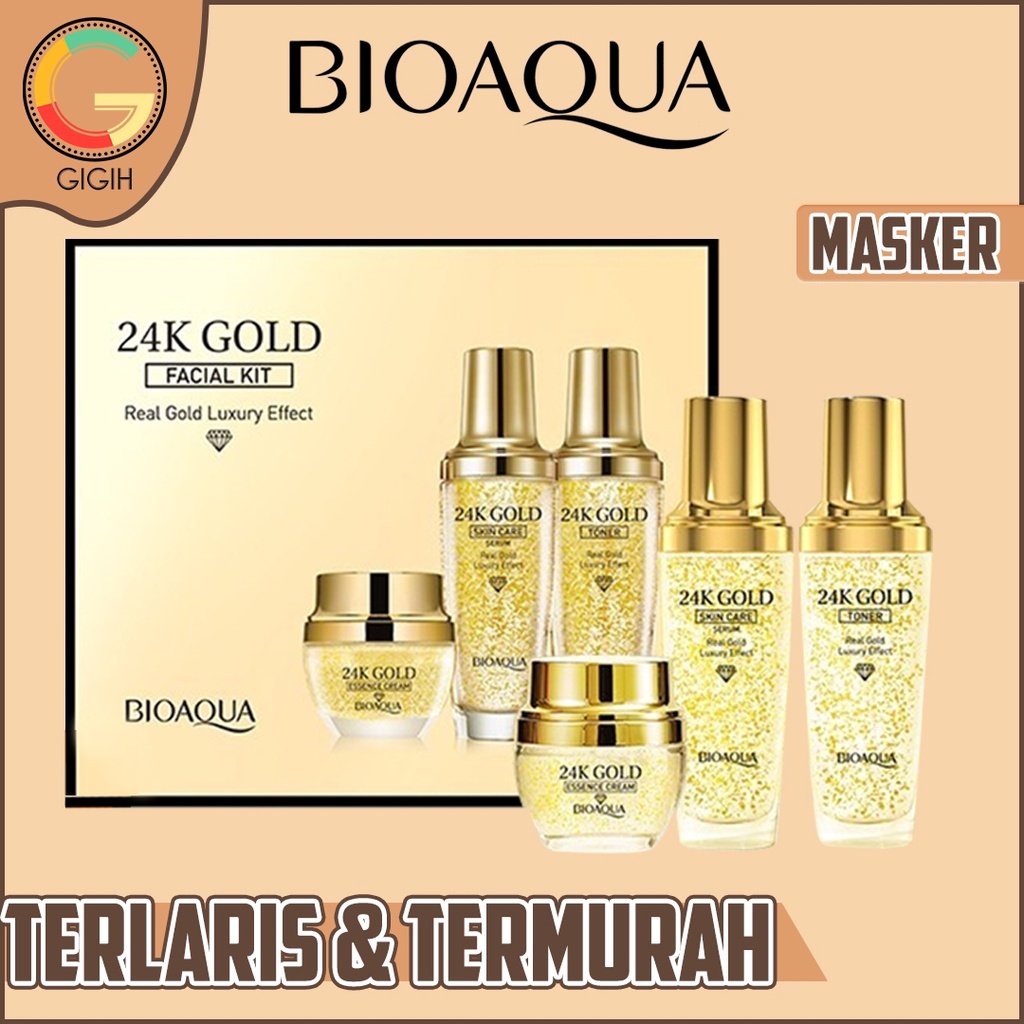 Jual Bioaqua K Gold Skincare Kit Series Set Isi Items Shopee