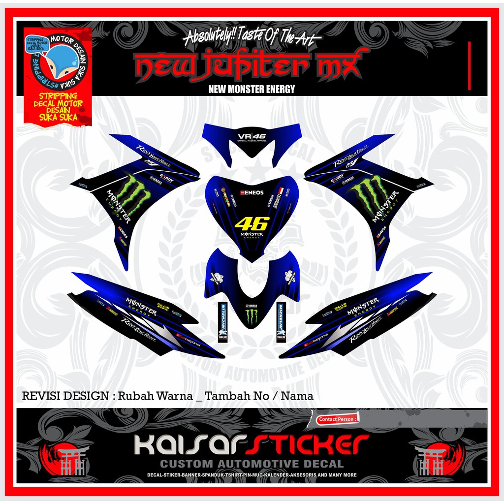 Jual Stiker Decal Motor New Jupiter Mx Full Body Blue Shopee Indonesia