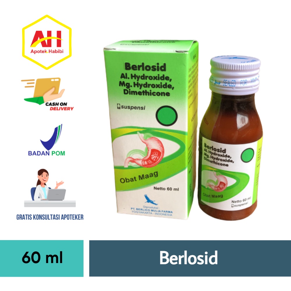 Jual BERLOSID BERLOCID BELOSID SIRUP 60ML OBAT MAAGH MAAG LAMBUNG